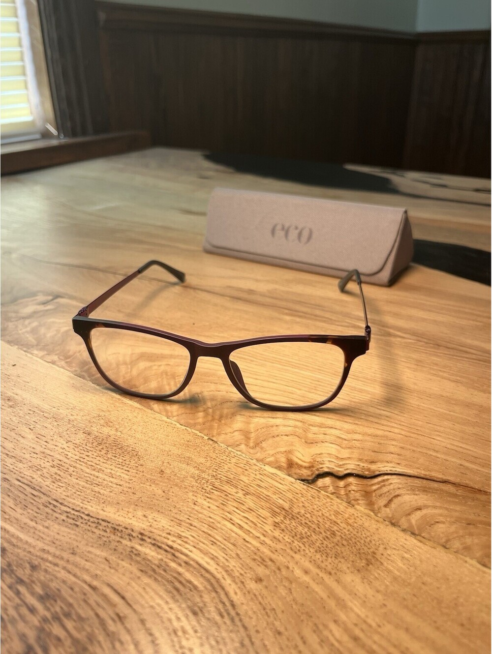 ECO ISERE 51-16 140 Deep Purple Tortoise Fade eyeglasses frame full N13